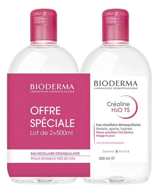 Bioderma créaline ts h2o solution micellaire 2x500ml